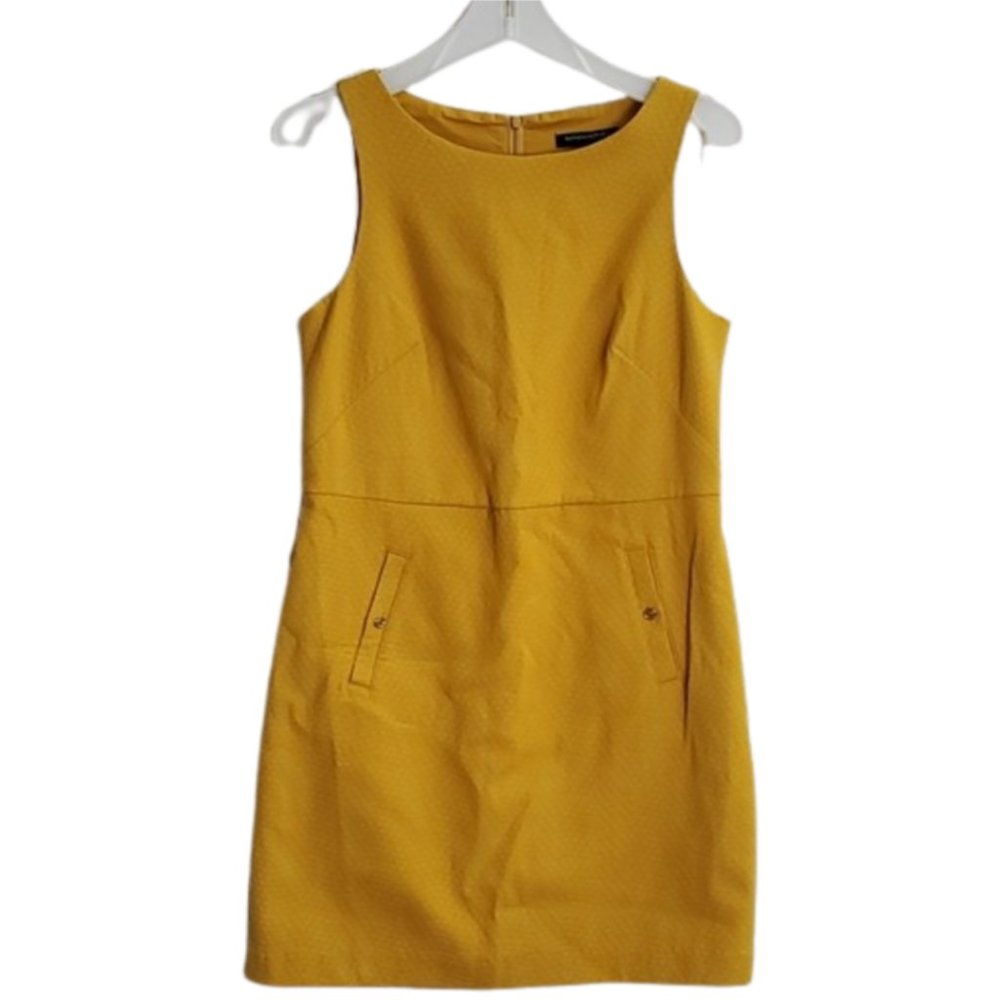 Bright Banana Republic Yellow Spring Office Party Dress